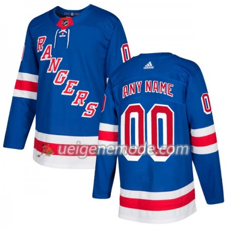 Herren Eishockey New York Rangers Trikot Custom Adidas 2017-2018 Royal Authentic